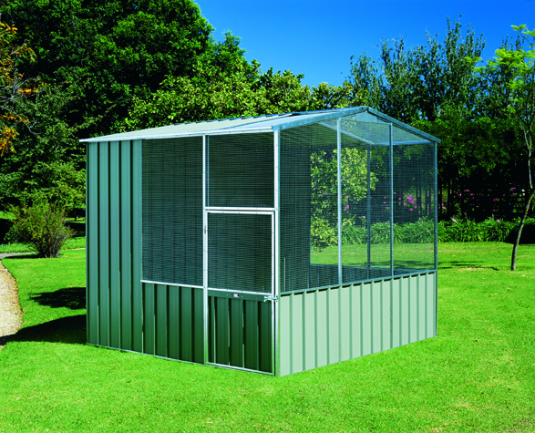 Image of a custom garden shed at a backyard